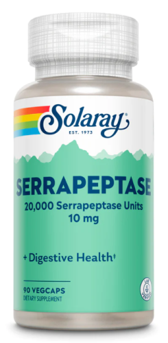 Serrapeptase 20000 SU 10 mg (Серрапептаза 10 мг) 90 вег капсул (Solaray)