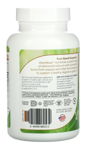 AfterMeals Papaya, DGL, Fennel, Ginger (Фруктовые ферменты) 100 жеват таблеток (Zahler) фото 2