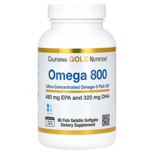Omega 800 - 1000 mg - 90 капсул (California Gold Nutrition)