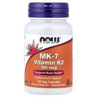 MK-7 Vitamin K-2 100 мкг 60 вег капсул (Now Foods)
