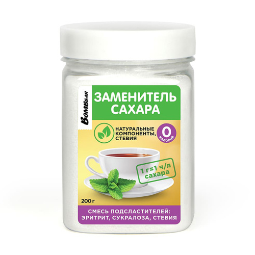 Заменитель сахара Bombbar эритрит, сукралоза, стевия