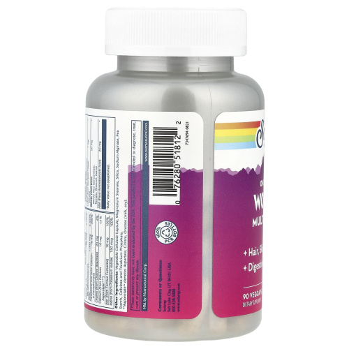 Woman multivitamin Once Daily (Женские мультивитамины один раз в день) 90 вег капсул (Solaray) фото 6