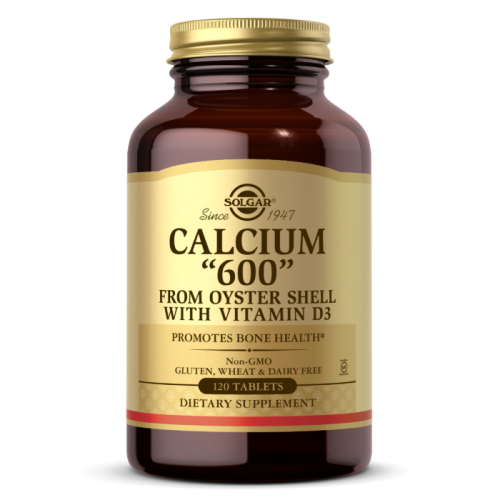 Calcium "600" with vitamin D3 (Кальций из устричных раковин) 120 таблеток (Solgar)