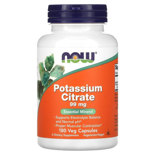 Potassium Citrate 99 мг (Цитрат калия) 180 капсул (Now Foods)_