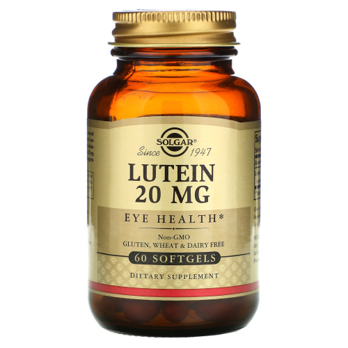 Lutein 20 mg (Лютеин 20 мг) 60 гелевых капсул (Solgar)