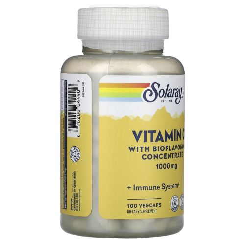 Vitamin C 1000 mg with Bioflavonoid Concentrate (Витамин C 1000 мг) 100 вег капсул (Solaray) фото 10