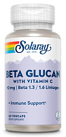 Beta Glucans 10 mg beta 1.3/1.6 Linkages with Vitamin C (Бета глюканы с вит С) 60 вег капс (Solaray)