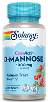 D-Mannose 1000 mg CranActin (D-манноза 1000 мг с экстрактом клюквы) 60 вег капс (Solaray)