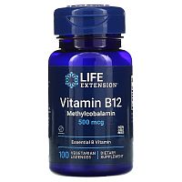 Vitamin B12 Methylcobalamin 500 мкг срок 08.24(Б12 Метилкобаломин) 100 леденцов (Life Extension)