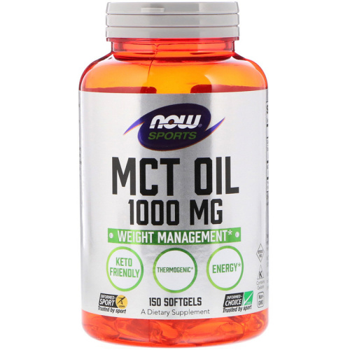 MCT Oil 1000 мг 150 мягких капсул (Now Foods) срок 10/2025