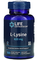 L-Lysine 620 мг (L-Лизин) 100 вег капс (Life Extension)