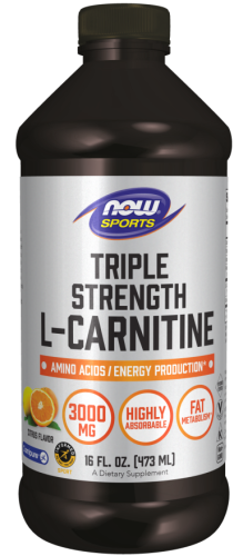 L-Carnitine 3000 mg Triple Strength 16 FL. OZ. 473 ml (Л-Карнитин 1000 мг) 473 мл (NowFoods)