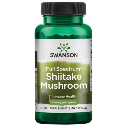 Shiitake Mushroom 500 mg Full Spectrum (Гриб Шиитаке 500 мг) 60 капсул (Swanson)