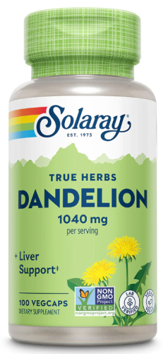 Dandelion 1040 mg Root (Одуванчик 1040 мг Корень) 100 вег капсул (Solaray)