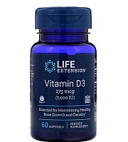 Vitamin D3 7000 МЕ (Витамин D3 175 мкг) 60 капсул (Life Extension)