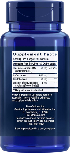 Super Carnosine 500 мг (Карнозин) 60 вег капс (Life Extension) фото 3