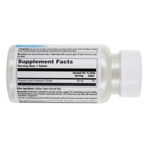 Potassium Citrate 99 мг (Цитрат калия) 100 таблеток (KAL) фото 2