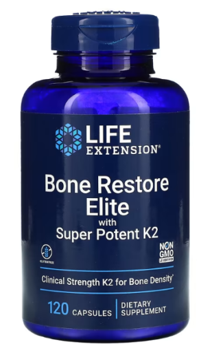 Bone Restore Elite with Super Potent K2 (СРОК 12/24) 120 капсул (Life Extension)