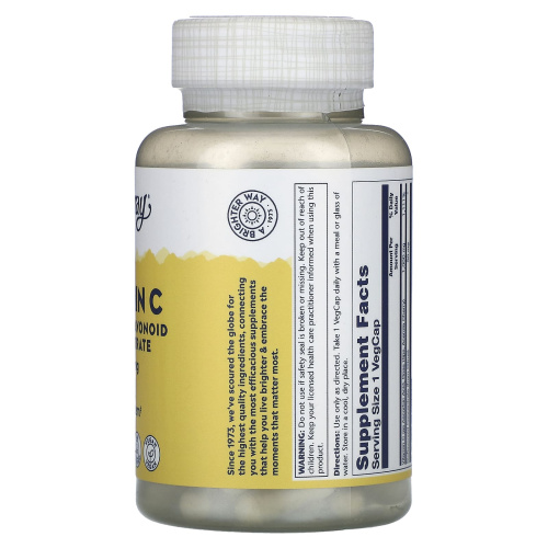 Vitamin C 1000 mg with Bioflavonoid Concentrate (Витамин C 1000 мг) 100 вег капсул (Solaray) фото 10