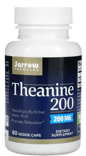 Theanine 200 (Теанин) 200 мг 60 вег капсул (Jarrow Formulas) срок годности 08/2023