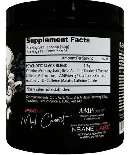 Psychotic Black 220 г (Insane Labz) фото 2