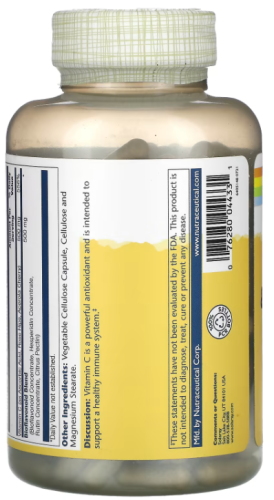 Vitamin C 500 mg Bioflavonoids 500 mg (Витамин C 500 мг Биофлавоноиды 500 мг) 250 вег капс (Solaray) фото 2