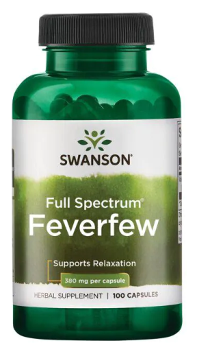Full Spectrum Feverfew (Пиретрум полного спектра) 380 мг 100 капсул (Swanson)