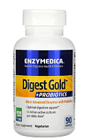 Digest Gold + Probiotic (Пищеварительные ферменты с пробиотиками) 90 капсул (Enzymedica)