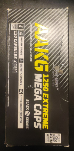 AAKG 1250 Extreme Mega Caps (Аргинин Альфа-Кетоглутарат) 120 капсул (Olimp) Поврежденная упаковка фото 3
