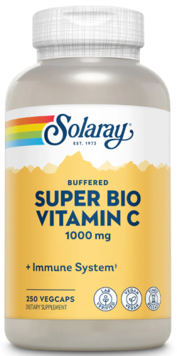 Super Bio Vitamin C 1000 mg TR (Витамин С 1000 мг медленного высвобождения) 250 вег капс (Solaray)