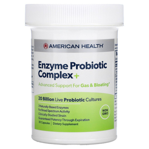 Enzyme Probiotic Complex Plus (20 Billion) 30 капсул (American Health) фото 3