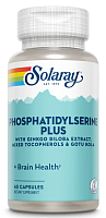 Phosphatidylserine Plus with Ginkgo Biloba Ext. Mixed Tocopherols & Gotu Cola 60 капсул (Solaray)