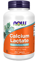 Calcium Lactate 255 mg (Лактата Кальция 225 мг) 250 таблеток (Now Foods)