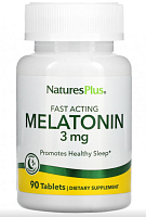 Melatonin 3 mg Fast Acting (Мелатонин 3 мг быстрого действия) 90 таблеток (NaturesPlus)