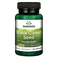 Black Cumin Seed 400 mg срок 08.2025 (Семена черного тмина 400 мг) 60 капсул (Swanson)_