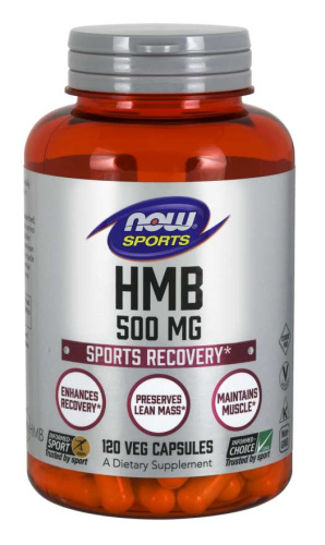 HMB 500 мг (Гидроксиметилбутират Моногидрат) 120 вег капсул (Now Foods)