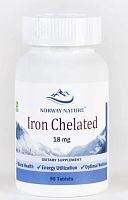Iron Chelated 18 мг (Хелатное Железо) 90 таблеток (Norway Nature)