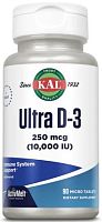Ultra D-3 250 mcg (10000 IU) ActivMelt Ультра Д-3 250 мкг (10000 МЕ) 90 таблеток (KAL)
