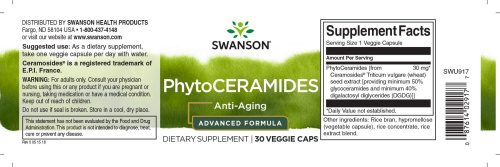 PhytoCERAMIDES Anti-Aging (Фитоцерамиды антивозрастная формула) 30 вег капсул (Swanson) фото 2
