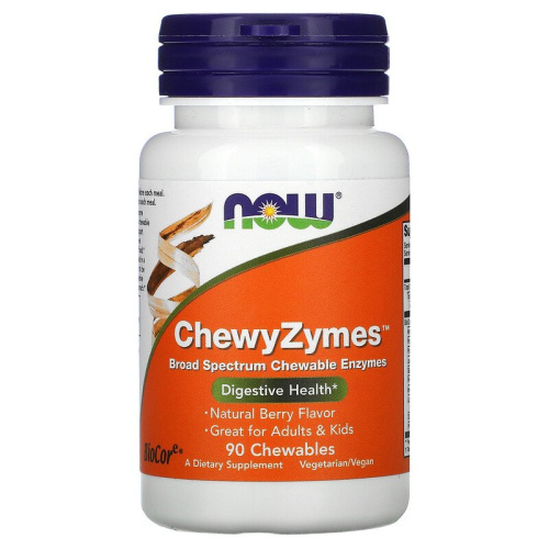 ChewyZymes 90 жевательных таблеток (Now Foods) ягоды