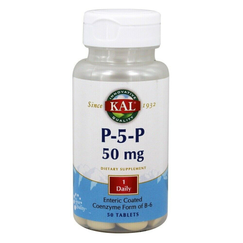 P-5-P Pyridoxal-5-Phosphate Vitamin B-6 50 мг 50 таблеток (KAL)