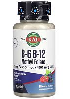 B-6 B-12 Methyl Folate (3 мг 2500мкг 400мкг) 60 таблеток (KAL)