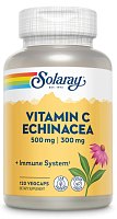 Vitamin C 500 mg Echinacea 300 mg (срок 06/2025) 120 вег капсул (Solaray)