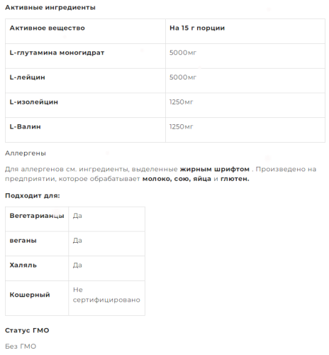 BCAA 4:1:1 + Glutamine 450 г (DY Nutrition) фото 2