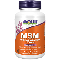 MSM 1000 mg (МСМ метил-сульфонил-метан 1000 мг) 120 вег капсул (Now Foods)