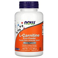 L-Carnitine Pure Powder (Л-Карнитин тартат) 85 грамм (Now Foods)