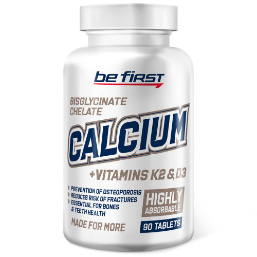 Calcium bisglycinate chelate + K2 + D3 (кальций бисглицинат хелат + К2 + Д3) 90 таблеток (Be First)