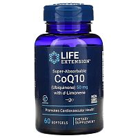 Super-Absorbable CoQ10 50 мг with d-Limonene 60 мягких капсул (Life Extension) Срок 12.22