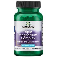 Triple Magnesium Complex 400 mg (Комплекс магния 400 мг) 30 капсул (Swanson)
