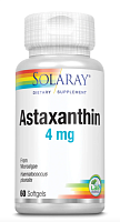Astaxanthin 4 mg (Астаксантин 4 мг) 60 мягких капсул (Solaray)